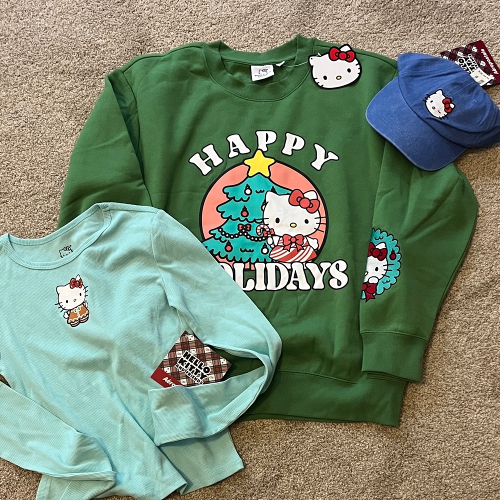 Hello Kitty Holiday Sweatshirt and Long Sleeve Set